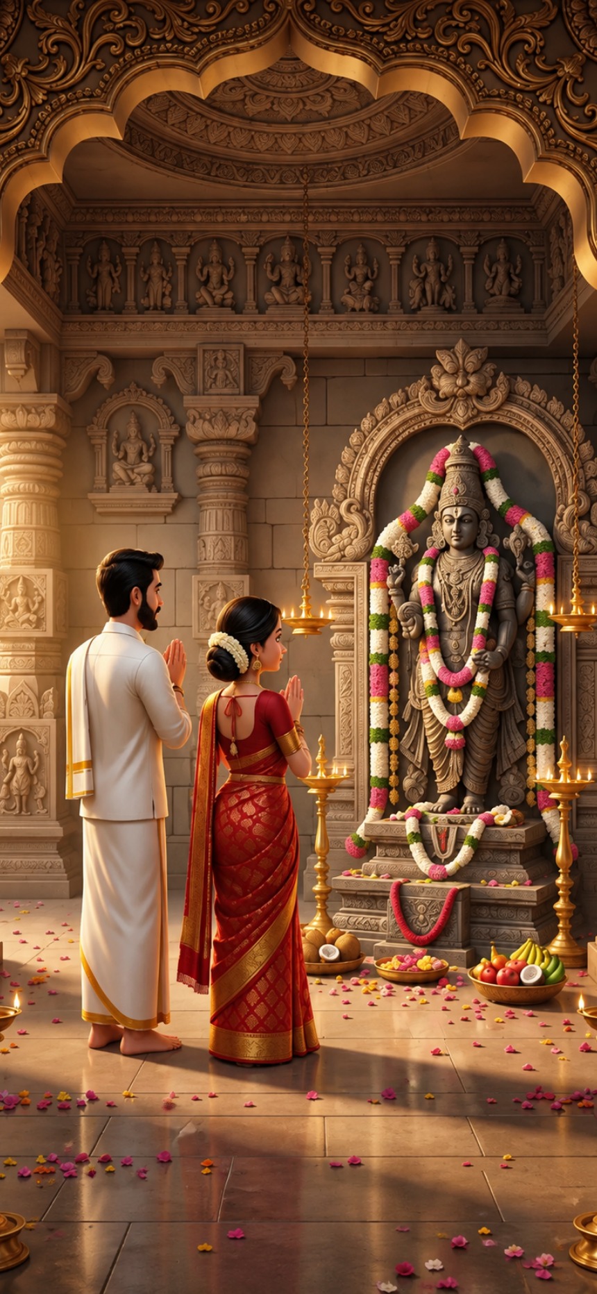 Tamil Kalyanam digital wedding invitation template